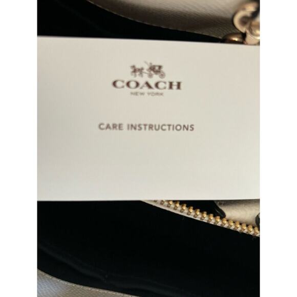 Coach Margot Carryall Bicolor Midnight Chalk Leather Crossbody Bag New With Tags - Picture 9 of 12